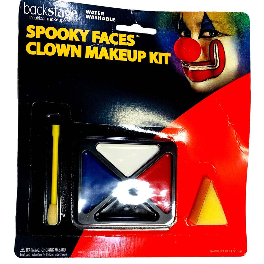 Rubie's Clown Makeup Kit Backstage Theatrical Multicolor Spooky Faces Washable